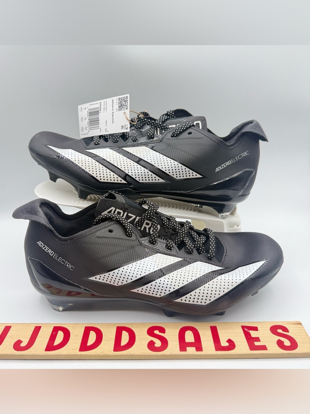 Adidas Adizero Electric II Football Cleats Core Black White IH5981 Men's Sz 8.5